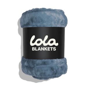 Lola Soft Blue Fleece Large Blanket